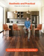 VEVOR Σετ 3 Σκαμπό Μπαρ, 69cm Ύψος με Περιστροφή, Δερματίνης, Καφέ, 19.49x21.65x38.58 ίντσες SJBTDSJLDBKS9EIG0001V0 - Image 5