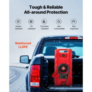 VEVOR Φορητό Δοχείο Καυσίμου 15 Γαλονιών με Αντλία Χειρός και Βαρύτητας SLJYCSYBCYQYL4CHV001V0 - Image 3