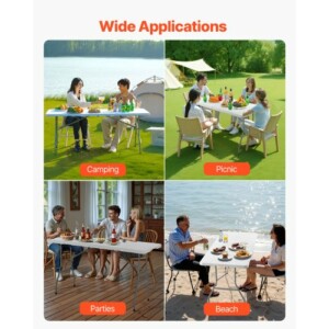 VEVOR Φορητό Πτυσσόμενο Τραπέζι Πικνίκ 180cm με Λαβή SLKHWZDZ6YCBSC1VD001V0 - Image 6