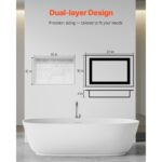 VEVOR Εντοιχισμένο Ράφι Ντους 40.6 x 50.8 x 10.2 cm για Μπάνιο SLLYBK2C16INJ0D06001V0 - Image 5