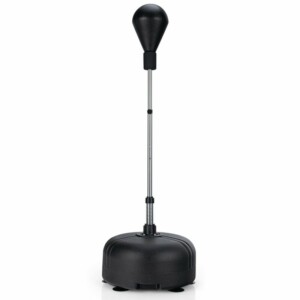 Επιδαπέδια Μπάλα Πυγμαχίας με Γάντια και Ρυθμιζόμενο Ύψος σε 4 Επίπεδα Costway SP37558DK - Image 3