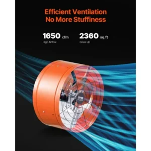 VEVOR Ανεμιστήρας Στέγης 15" 1650 CFM με Ρυθμιζόμενο Θερμοστάτη SQFJ15YC16502BPXZV2 - Image 2