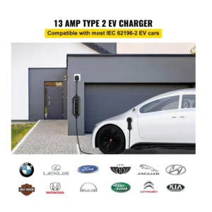 Φορητός Επιτοίχιος Φορτιστής Ηλεκτρικού Αυτοκινήτου EV Type 2 3 kW 13A VEVOR SX23KW10M220V15KGV2 - Image 6