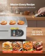 VEVOR Εμπορική Ηλεκτρική Σχάρα 355 x 300 mm, 2000W, Ρυθμιζόμενη Θερμοκρασία 50-300°C, Ανοξείδωτη Επιφάνεια, Περιλαμβάνει 2 Σπάτουλες και 2 Βούρτσες SYKDBLQP10MMY45LJ002V2 - Image 6