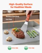 VEVOR Εμπορική Ηλεκτρική Σχάρα 355 x 300 mm, 2000W, Ρυθμιζόμενη Θερμοκρασία 50-300°C, Ανοξείδωτη Επιφάνεια, Περιλαμβάνει 2 Σπάτουλες και 2 Βούρτσες SYKDBLQP10MMY45LJ002V2 - Image 8