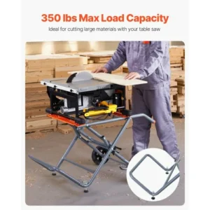 VEVOR Φορητή Βάση Πριονιού με Ρόδες 350lbs Αναδιπλούμενη TJJGDZDJGDK0585QEV0 - Image 4