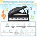 Costway Παιδικό Πιάνο με 31 Πλήκτρα & Σκαμπό, Φορητό Παιχνιδόπιανο 35 x 30 x 55 cm Μαύρο TM10060DK - Image 3