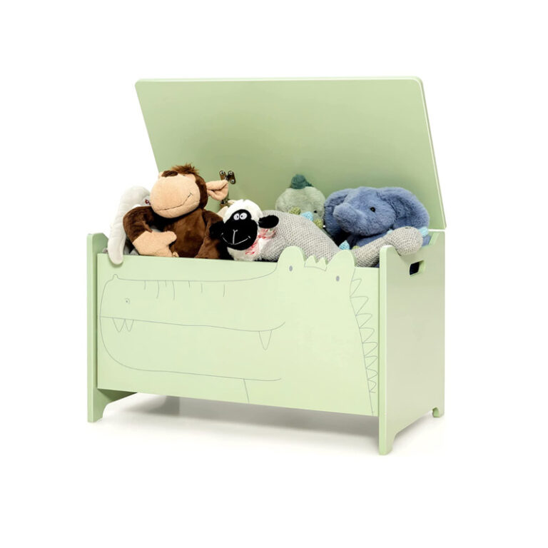 Ξύλινο Παιδικό Μπαούλο Αποθήκευσης Παιχνιδιών 60 x 33 x 37.5 cm Costway TP10079GN