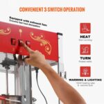 VEVOR  Μηχανή Ποπκόρν 1615W 16 Oz Κόκκινη  TSBMHJ16OZ14CQR1LV2 - Image 4