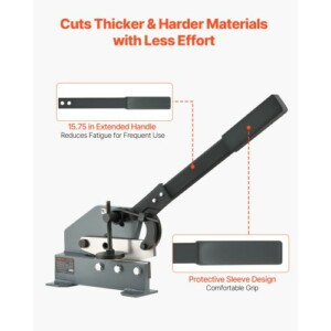 VEVOR Χειροκίνητος Κοπτήρας Μετάλλων 155 mm με Βαρέως Τύπου Βάση για Ακρίβεια και Δύναμη TSJBJCGK6YC0ZL86X001V0 - Image 4