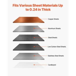 VEVOR Χειροκίνητος Κοπτήρας Μετάλλων 155 mm με Βαρέως Τύπου Βάση για Ακρίβεια και Δύναμη TSJBJCGK6YC0ZL86X001V0 - Image 5