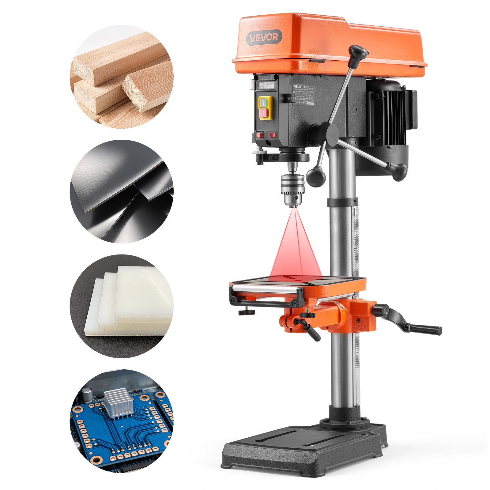VEVOR Επιτραπέζιο Δράπανο 550W με Μεταβλητή Ταχύτητα 340-2200 RPM VEVOR Επιτραπέζιο Δράπανο 550W με Μεταβλητή Ταχύτητα 340-2200 RPM