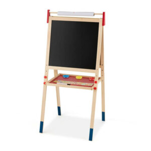 Ξύλινος Παιδικός Μαγνητικός Μαυροπίνακας 3 σε 1 Διπλής Όψης Costway TY327109 - Image 2