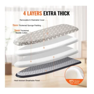 Σιδερώστρα για Σίδερο Ατμού Σπαστή 1292 x 334 x 915 mm VEVOR TYBCG10933CM4AD7XV0 - Image 4