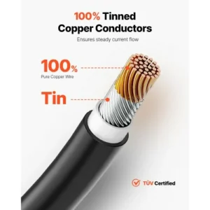 VEVOR Καλώδιο Προέκτασης Ηλιακού Πάνελ 100FT 10AWG Αδιάβροχο Μαύρο TYNDCBYZXDX1ICNQ7Y3 - Image 2