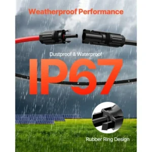 VEVOR Σετ Καλωδίων Προέκτασης Ηλιακού Πάνελ 100FT 10AWG με Συνδέσμους Αρσενικό & Θηλυκό TYNDCBYZXSX1PDF6ZY3 - Image 3