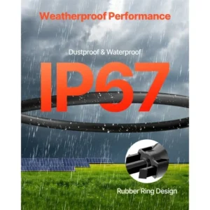 VEVOR Καλώδιο Προέκτασης Ηλιακού Πάνελ 20FT με Συνδέσμους 10AWG 1 Ζεύγος TYNDCBYZXSX2LY04QY3 - Image 3