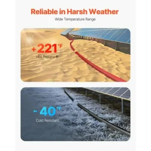 VEVOR Καλώδιο Προέκτασης Ηλιακού Πάνελ 20FT με Συνδέσμους 10AWG 1 Ζεύγος TYNDCBYZXSX2LY04QY3 - Image 4