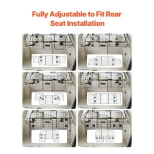 VEVOR Ρυθμιζόμενο Διαχωριστικό Αυτοκινήτου για Σκύλους 36.6"-60" TYTYHPTZJSCWVLNWMV0 - Image 3