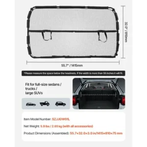 VEVOR Εμπόδιο Αυτοκινήτου για Σκύλους 56" για SUV TYTYQPTZZYJJ04J22V0 - Image 6