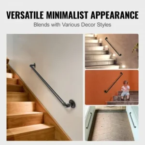 Σιδερένια Κουπαστή Σκάλας 2FT για Τοίχο - VEVOR  TZBGSLTFSGYG20VCCV0 - Image 5