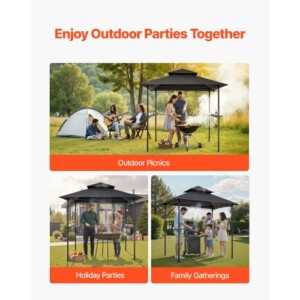 VEVOR Ψησταριά Κιόσκι με Διπλή Οροφή TZSKLTHJG85FNYHJM001V0 - Image 5