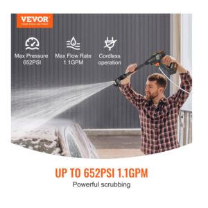 Ασύρματο Πλυστικό Μηχάνημα Μπαταρίας Υψηλής Πίεσης 652 PSI VEVOR WSLSGYQXJYSDM3EISV2 - Image 3