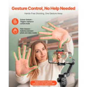 VEVOR Σταθεροποιητής Κινητού 3-Αξόνων για Android & iPhone WSZSJWDQWDAP4F5ZIV9 - Image 3