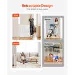 VEVOR Πτυσσόμενη Παιδική Πύλη Υψος 870mm, Πλάτος έως 2800mm - Ιδανική για Παιδιά & Κατοικίδια WZSSMBS110INMWL0S001V0 - Image 5