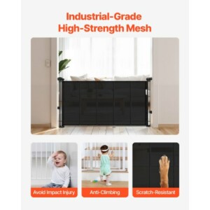 VEVOR Αναδιπλούμενη Παιδική Πύλη 870mm Ύψος, Επέκταση έως 1400mm Πλάτος, Μαύρη WZSSMHS55INCNJ5H6002V0 - Image 4