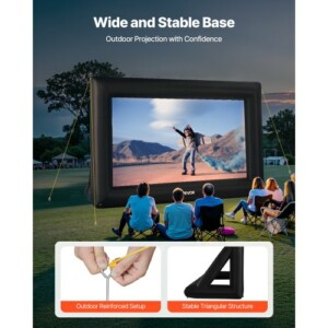 VEVOR Φουσκωτή Οθόνη Κινηματογράφου 16 ft 16:9 με Φορητή Τσάντα XCQSTYPMPJS1OV5WJ001V2 - Image 4