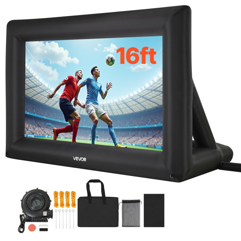 VEVOR Φουσκωτή Οθόνη Κινηματογράφου 16 ft 16:9 με Φορητή Τσάντα XCQSTYPMPJS1OV5WJ001V2