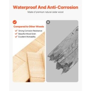 VEVOR  Αδιάβροχη Ξύλινη Αποθήκη Κήπου 28x63 ιντσών  XDHWCWJXD501G2URKV0 - Image 2