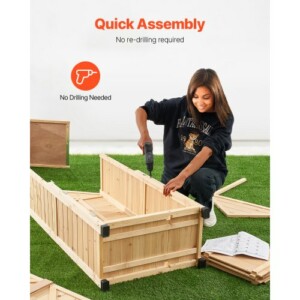 VEVOR  Αδιάβροχη Ξύλινη Αποθήκη Κήπου 28x63 ιντσών  XDHWCWJXD501G2URKV0 - Image 3