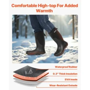 VEVOR Ανδρικές Αδιάβροχες Μπότες Προστασίας με Μεταλλική Μύτη Μέγεθος 10 US XJXJYGNKMB10PRE7UV0 - Image 3