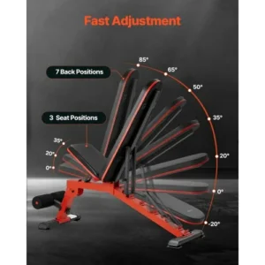 VEVOR Πάγκος Γυμναστικής Ρυθμιζόμενος Πτυσσόμενος XLYLDZXZYK00PHRVSV0 - Image 3