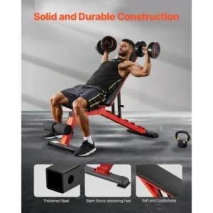 VEVOR Πάγκος Γυμναστικής Ρυθμιζόμενος Πτυσσόμενος XLYLDZXZYK00PHRVSV0 - Image 5