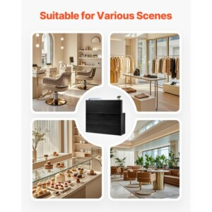 VEVOR Μαύρο Γραφείο Υποδοχής L-Σχήματος 55.12 ιντσών YBQTLX1CDCCJ185MFV0 - Image 5