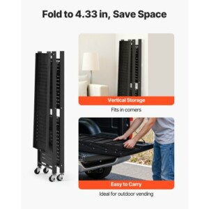 VEVOR 3-Τάσεων Πτυσσόμενη Ράφι Αποθήκευσης με Ρόδες YDKZDHJHS3C1VVYHI001V0 - Image 4