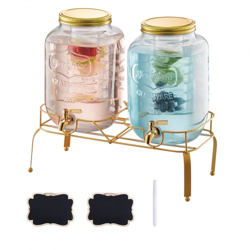 VEVOR Διανομέας Ποτών 8L Γυάλινος με Βάση 2 Τεμάχια για Πάρτι YLFPQPTBLFPQ044SU001V0 VEVOR Διανομέας Ποτών 8L Γυάλινος με Βάση 2 Τεμάχια για Πάρτι YLFPQPTBLFPQ044SU001V0