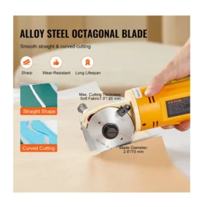 Ηλεκτρικός Περιστροφικός Κόφτης Υφασμάτων 170 W VEVOR YSQBJ170WYS7GHN7MV2 - Image 3