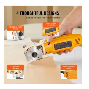 Ηλεκτρικός Περιστροφικός Κόφτης Υφασμάτων 170 W VEVOR YSQBJ170WYS7GHN7MV2 - Image 4