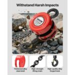 VEVOR Χειροκίνητος Ανυψωτήρας 1 Τόνου με Αναβαθμισμένη Γαλβανισμένη Αλυσίδα, 6μ Ανύψωση, Κόκκινος YXKSLHL1T20FF3J5E001V0 - Image 4