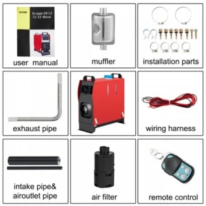 VEVOR 5KW Πετρελαιοθερμαντήρας 12V με Τηλεχειριστήριο LCD  ZCJRQYTJ5KWDFKYJ1V0 - Image 8