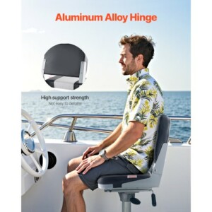 VEVOR Κάθισμα Σκάφους με Χαμηλή Πλάτη και Ανακλινόμενο Πίσω Μέρος (Μαύρο & Γκρι) ZDCZYDKBHHS14JMK4001V0 - Image 3
