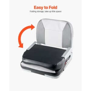 VEVOR Κάθισμα Σκάφους με Χαμηλή Πλάτη και Ανακλινόμενο Πίσω Μέρος (Μαύρο & Γκρι) ZDCZYDKBHHS14JMK4001V0 - Image 4