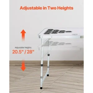 VEVOR Φορητό Τραπέζι Beer Pong  2.4 μ. για Πάρτι με Θέσεις για Ποτήρια και Μπάλες Πονγκ ZDPJYXZGCKDKGUYQ7V0 - Image 4