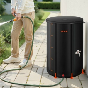 VEVOR Πτυσσόμενη Δεξαμενή Συλλογής Βρόχινου Νερού, 250L, Μαύρη PVC με Κιτ Υπερχείλισης ZDYSTHSPVCB6YUXGD002V0 - Image 7