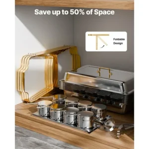 VEVOR 8 Qt Rectangle Chafing Dish Buffet Set ZFXBXGSTGK4J10ULXV0 - Image 5