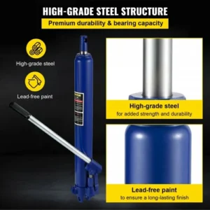 Υδραυλικός Γρύλος VEVOR 8 Τόνων με Μονοπίστονη Αντλία και Βάση Clevis, Μπλε  ZGYYQJDLSDG8TK6M6V0 - Image 5